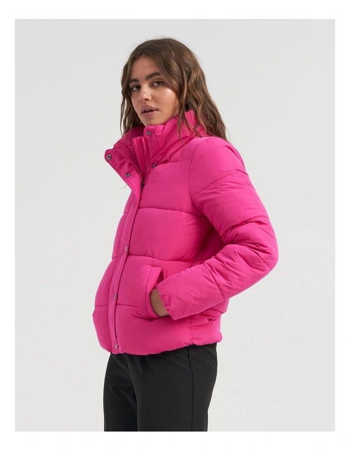 Cool Puffer Jacket in Pink