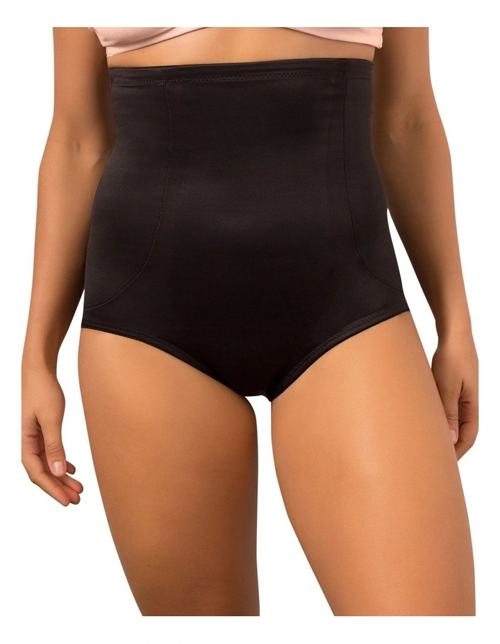 Back Magic High Waist Brief in Black
