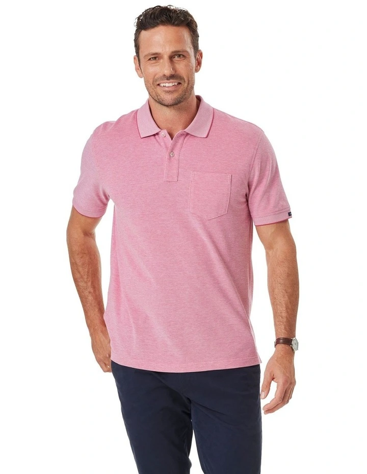 Oxford Pocket Polo in Pink