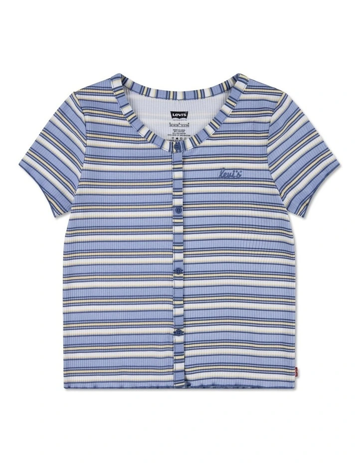 Striped Meet And Greet Top in Coastal Fjord