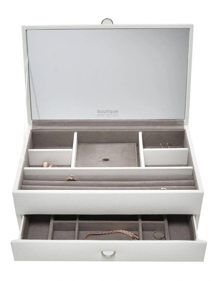Boutique Medium White Jewellery Box