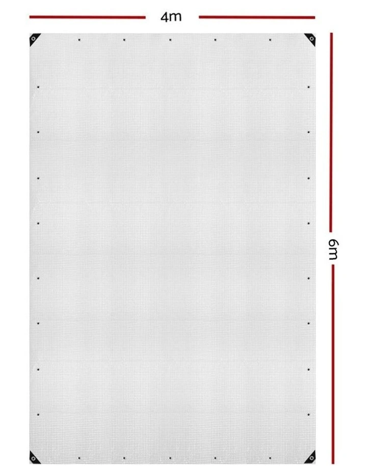 Heavy Duty UV Proof Poly Tarp 4x6m Camping Cover Clear