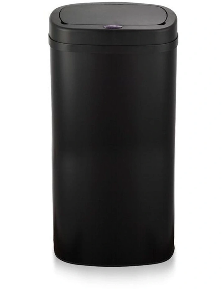 Motion Sensor Rubbish Bin 70L Oval in Black