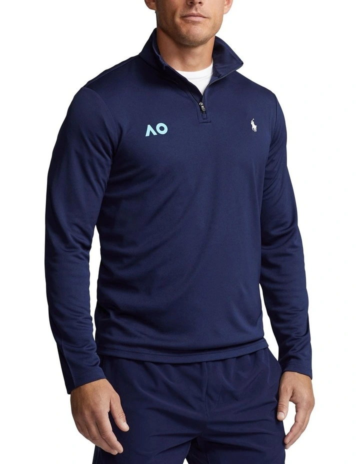 Australian Open Quarter-Zip Pullover in Navy