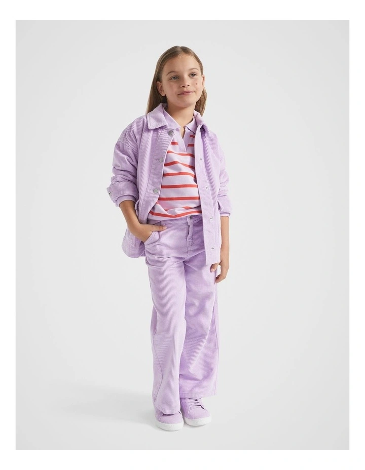 Polo Collar Sweat Top in Orchid
