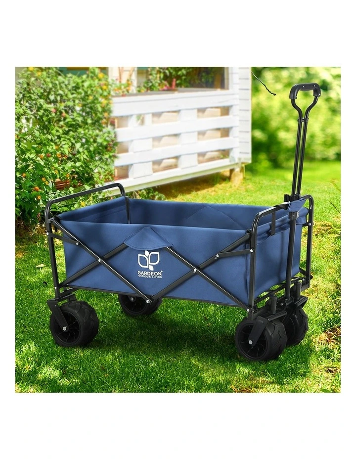Foldable Wagon Cart Trolley in Blue