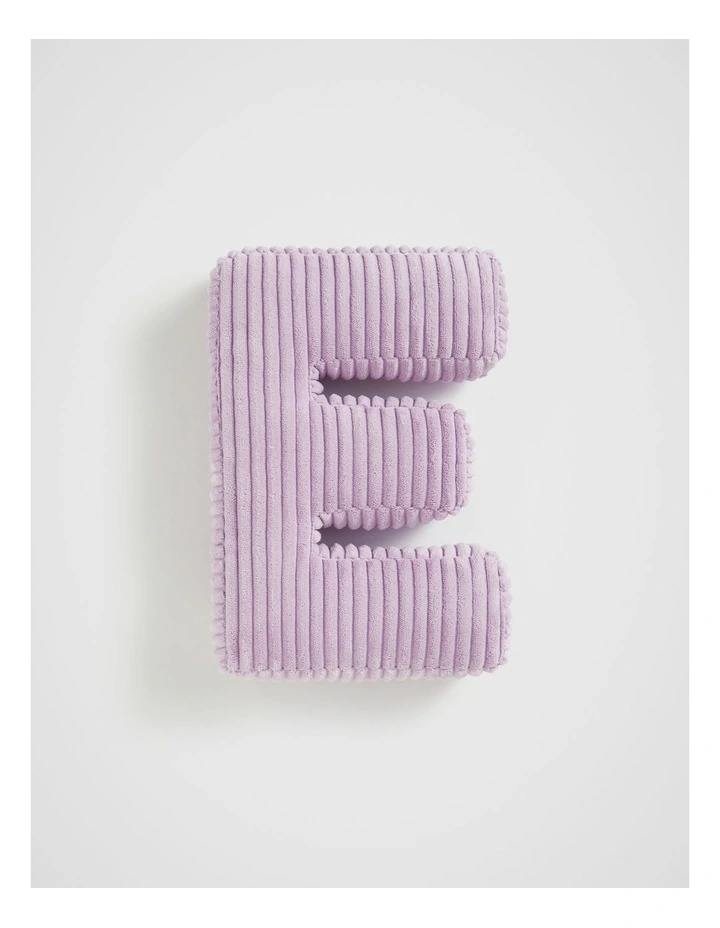 Orchid Cord Initial Cushion E in Purple