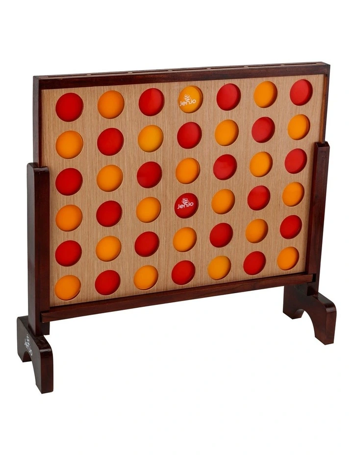 Mega Hardwood Connect Four In A Row Game Set 75x79cm