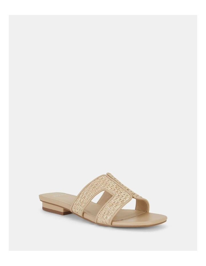 Raspberry Sandals in Raffia