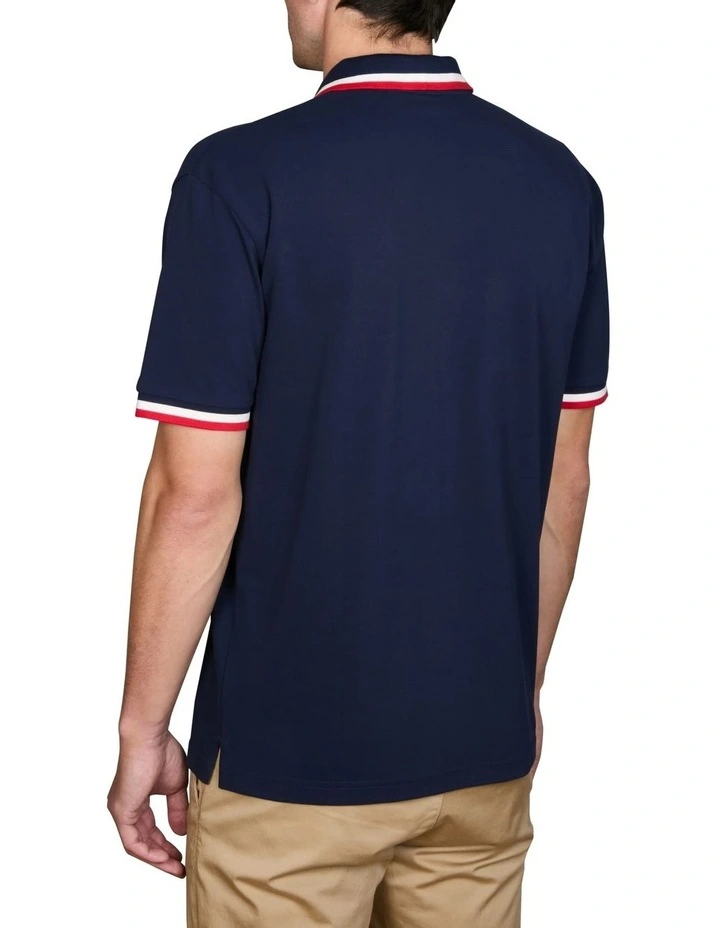Pique Polo Shirt in Evening Blue