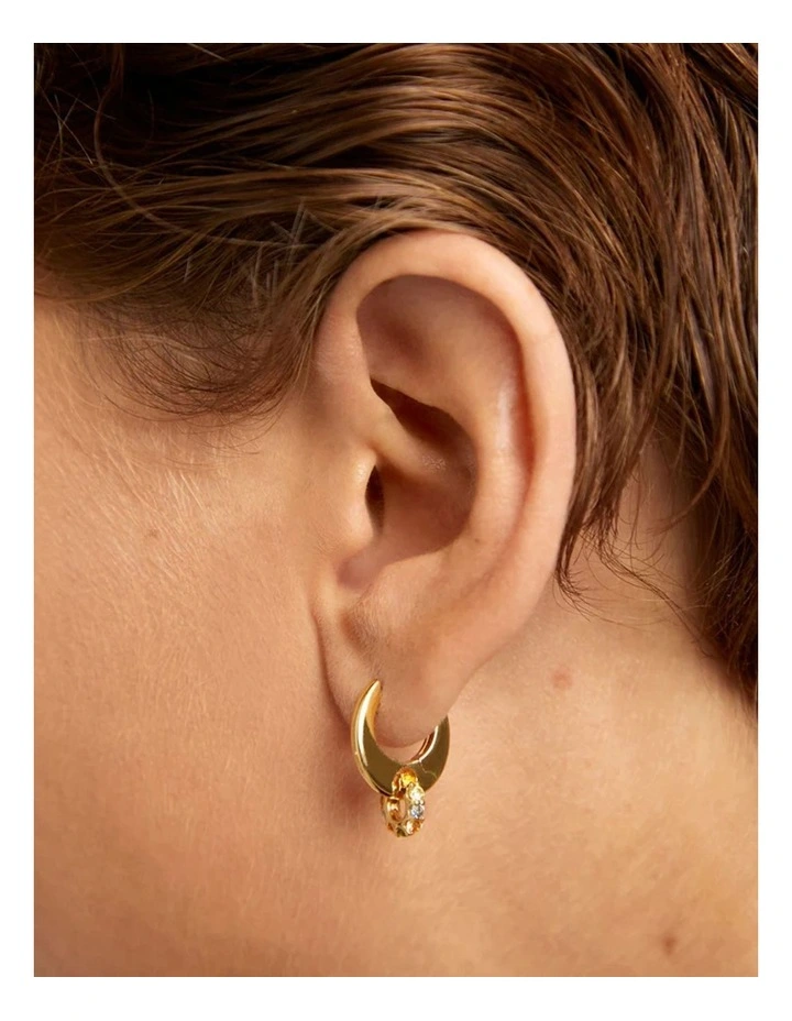 Rainbow Spin Hoops AR01-B89-U in Gold
