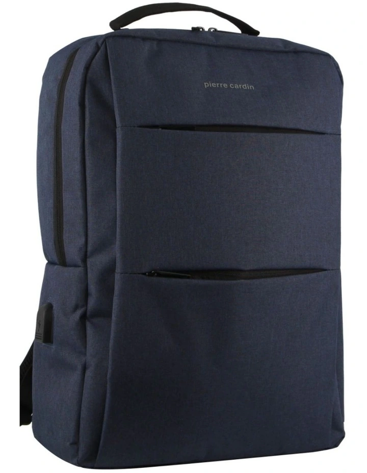 Travel & Business Backpack with Built-in USB Port in Navy