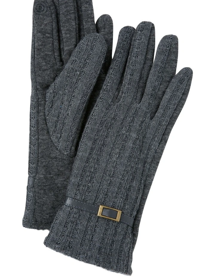 Ponti Grey Buckle Trim Glove