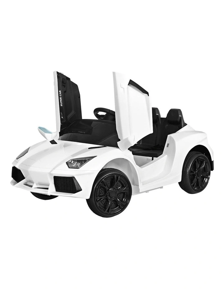 Kids Electric Ride On Car Ferrari-Inspired Toy Cars Remote 12V in White