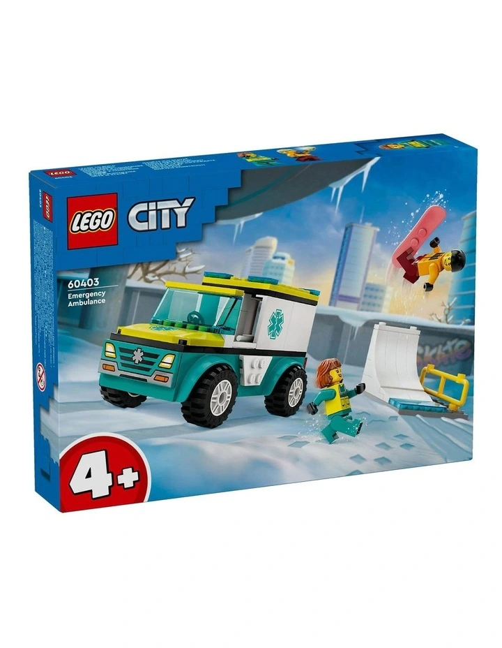 City Emergency Ambulance and Snowboarder 60403 Toy