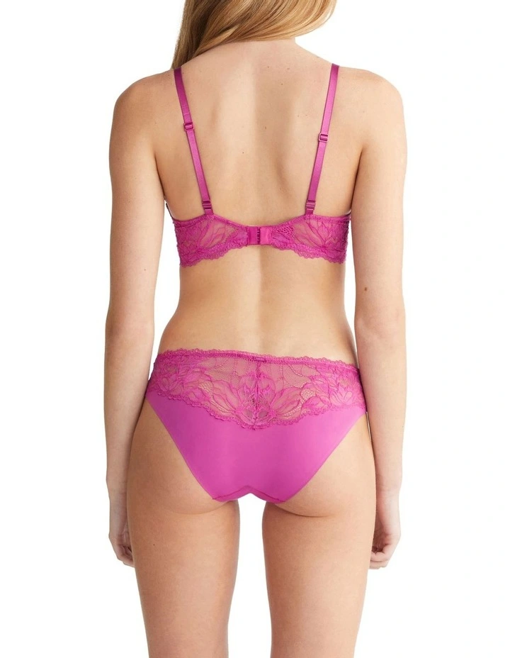 Seductive Comfort Lotus Floral Lift Demi Bra in Wild Aster