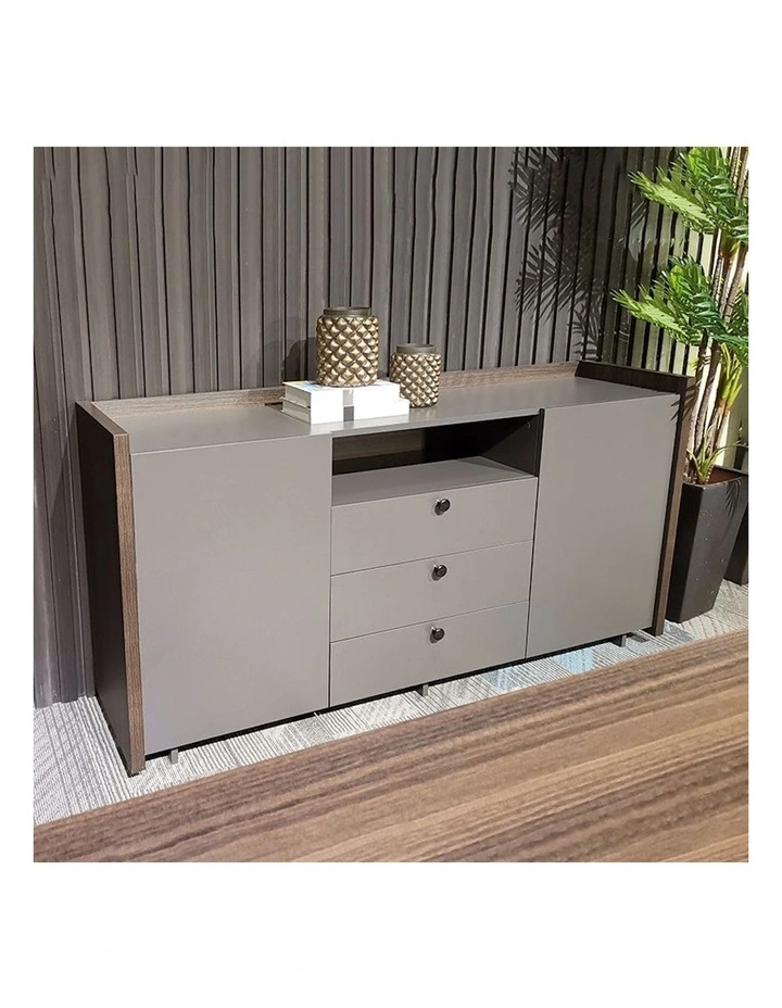 Raddix Credenza Cabinet 160cm in Grey/Brown
