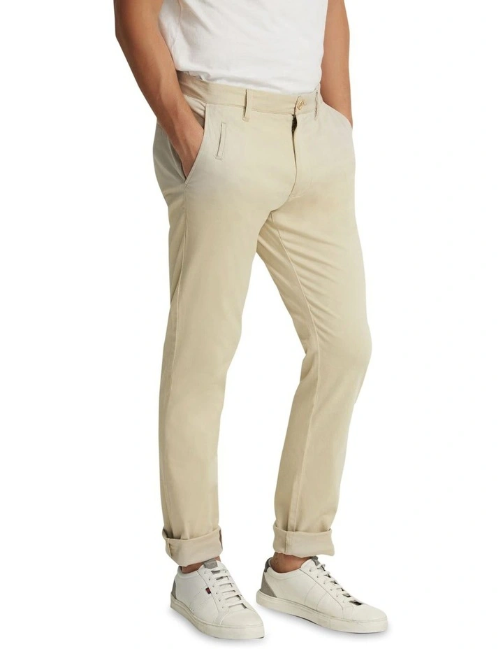 Stretch Skinny Fit Chino in Sand
