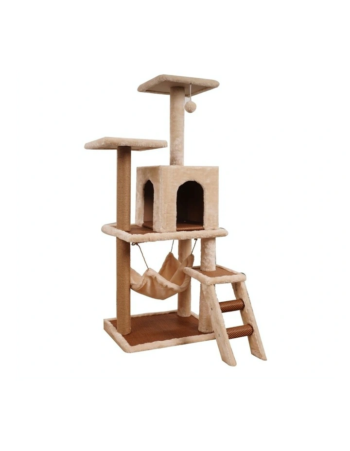 Cat Tree Scratching Post 125cm Beige