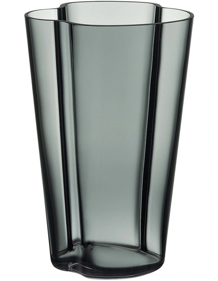 Alvar Aalto 22cm Glass Vase Grey