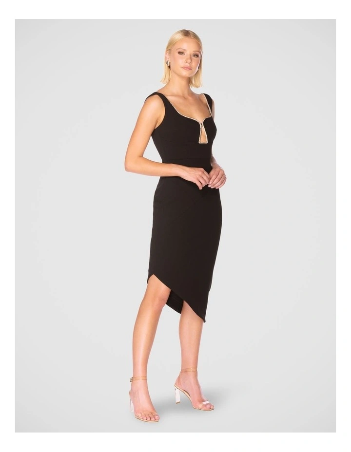 Felisa Midi Dress in Black