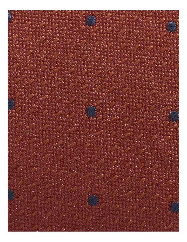 Spot Jacquard Tie 8.5cm in Sienna
