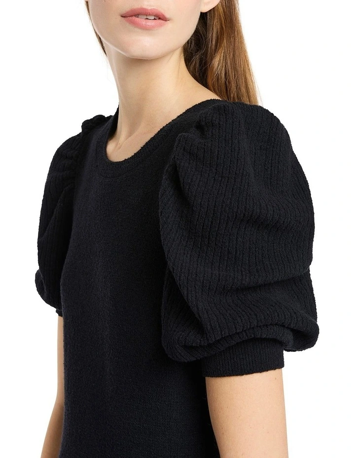 Peeta Knit Dress in Black