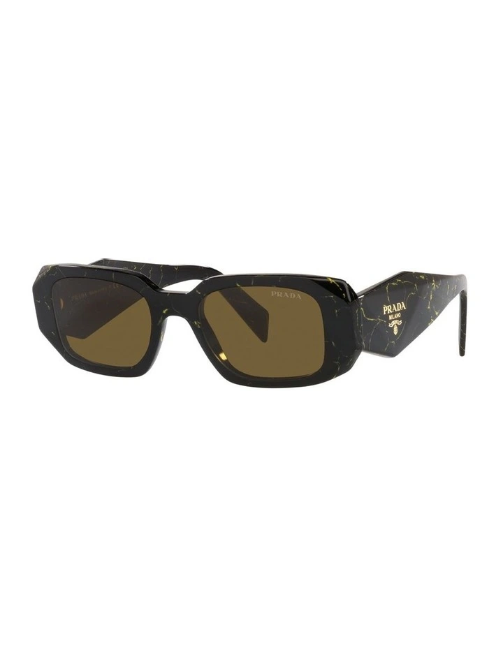 0PR 17WS Sunglasses in Black/Yellow Marble