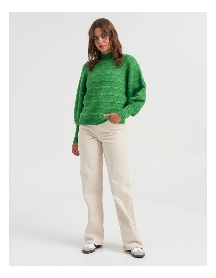 Celina Life Knit Pullover in Green