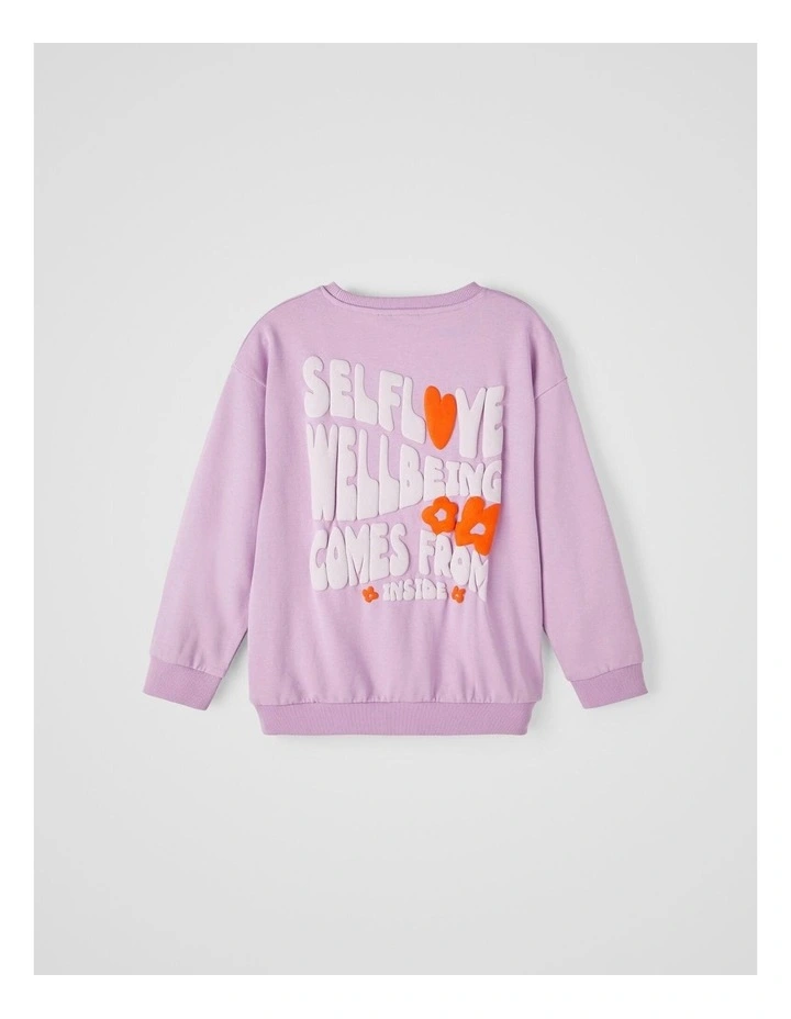 Linje Boxy Sweatshirt in Purple
