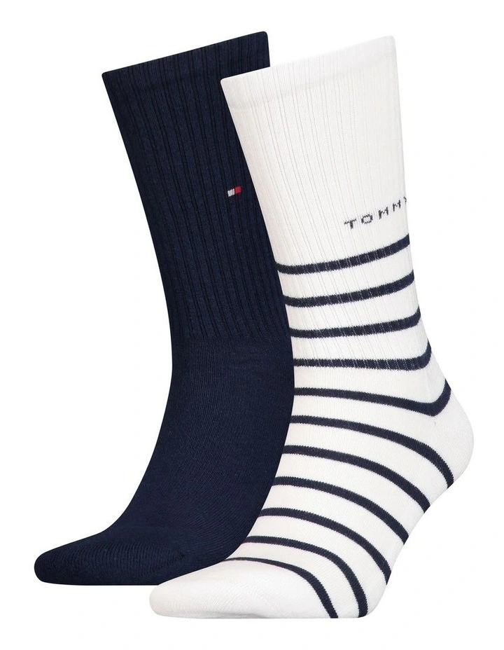 Stripe Sport Socks 2-Pack in Black