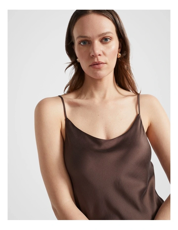 Silk Camisole in Deep Raisin
