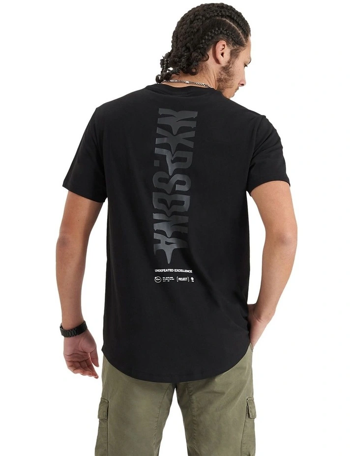Endplate Dual Curved Tee in Jet Black