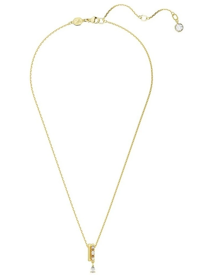 Dextera Pendant Mixed Cuts Gold-Tone Plated in White