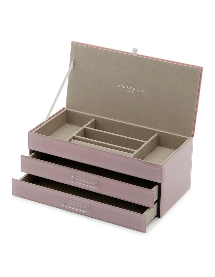 Gabriella Dusty Rose Large Jewellery Box
