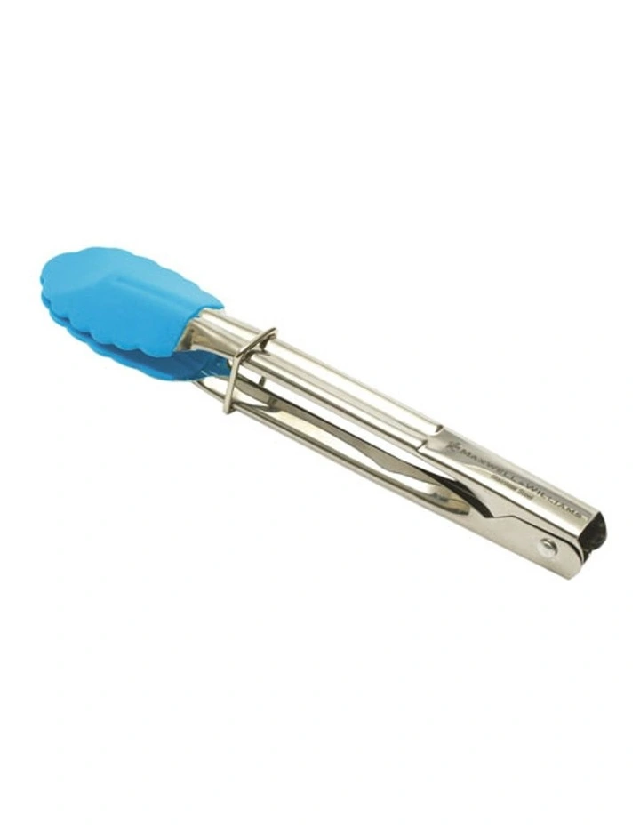 Grabbers 18cm Silicone Mini Tongs in Sky