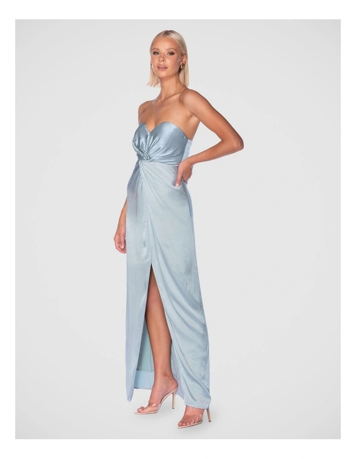 Imogen Strapless Dress in Steel