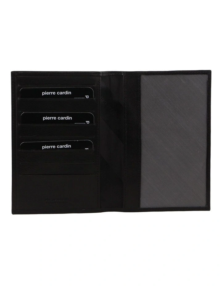 Leather Travel/Passport Wallet in Black
