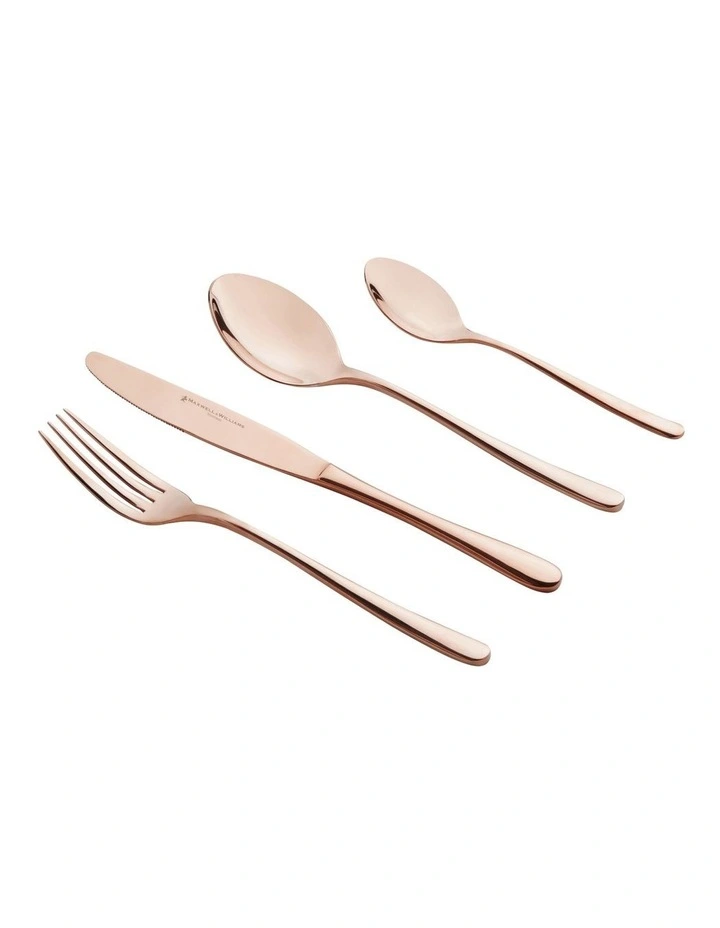 Leveson Cutlery Set Gift Boxed 24 Piece in Copper