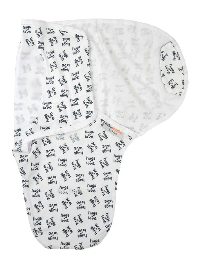 Cotton Swaddle Pouch Small (0-3Months) in Hugs Equals Love