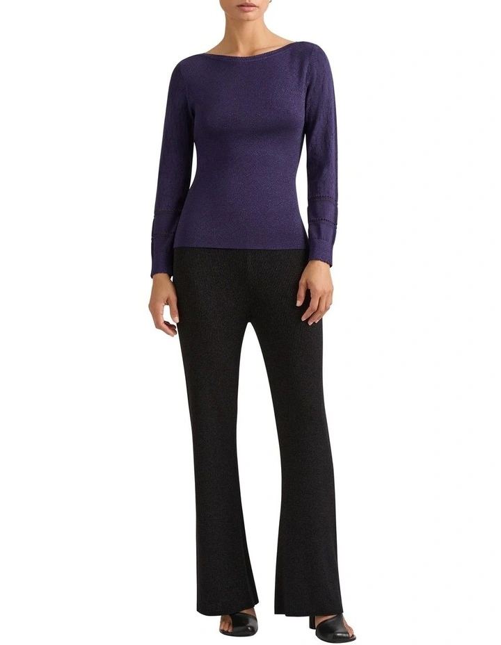 Finn Lurex Knit Top in Iris