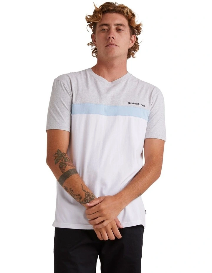 Topline Panel T-shirt in Athletic Heather