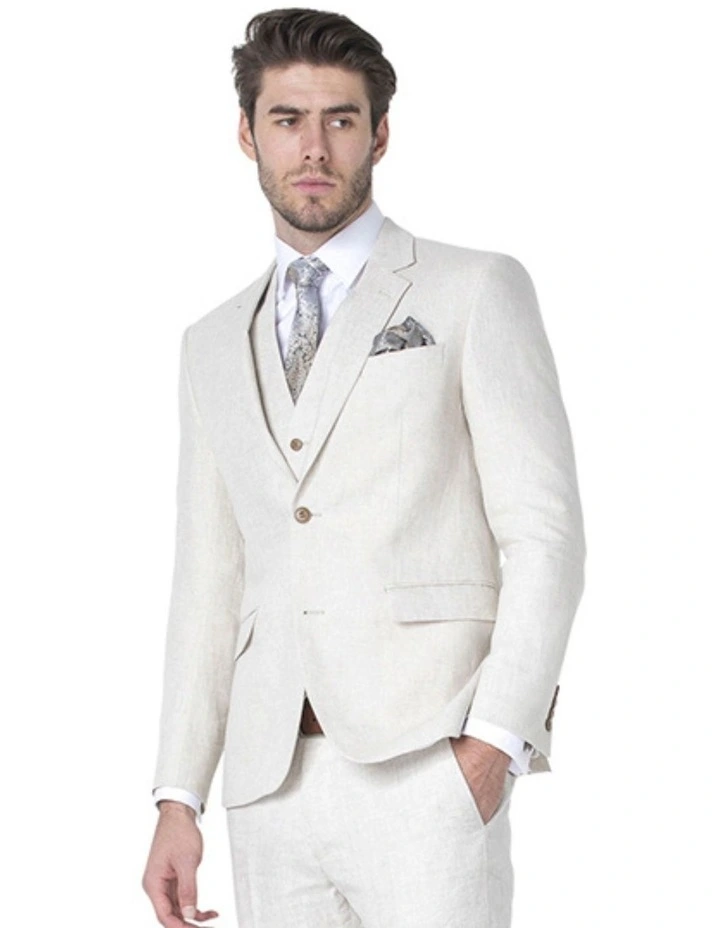 Daniel Hechter Linen Suit Jacket in Sand