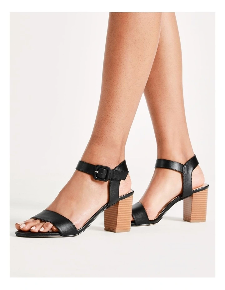 Beckham Block Heel Sandal in Black