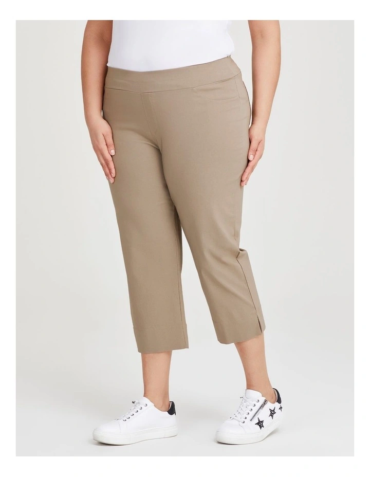 Expose Split Hem Crop Pant in Chino