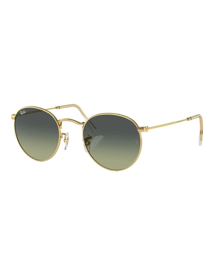 Round Metal Sunglasses in Gold