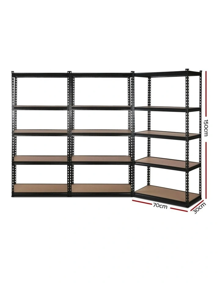 3x1.5M Warehouse Shelving Racking Storage Garage Steel Metal Shelves Rack