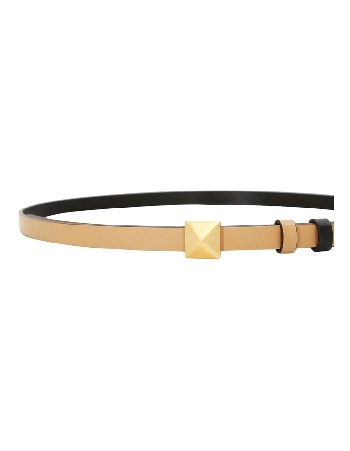 Cleopatra Pyramid Stud Leather Belt in Tan