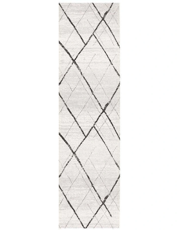 Oasis Noah White Grey Contemporary Rug