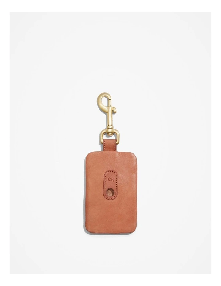 Alfie Leather Poop Bag in Camel